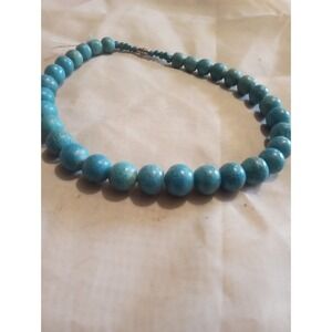 Southwestern Turquoise Blue  Beaded Necklace stone Vintage